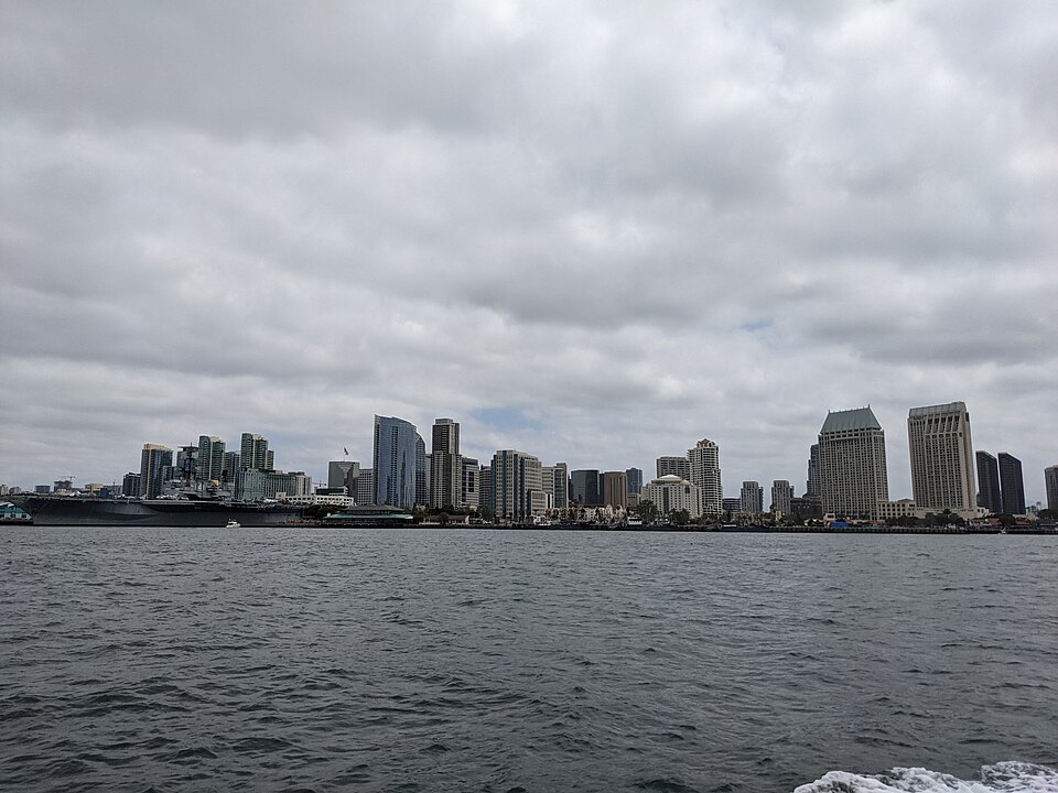 Downtown San Diego skyline viewed across the bay